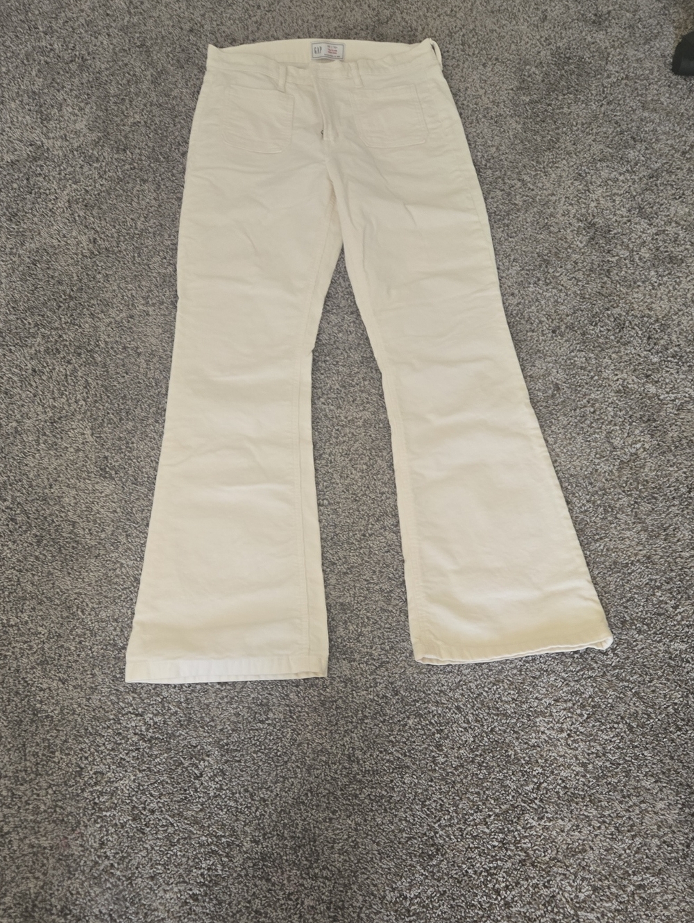 GAP Cream Flare Leg Corduroy Pants